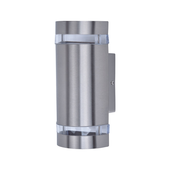 Lutec 5604021001 FOCUS IP44 GU10 Outdoor Up/Down Wall Light - Stainless Steel (Lamp Not Included)