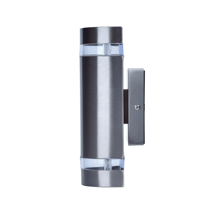 Lutec 5604021001 FOCUS IP44 GU10 Outdoor Up/Down Wall Light - Stainless Steel (Lamp Not Included)