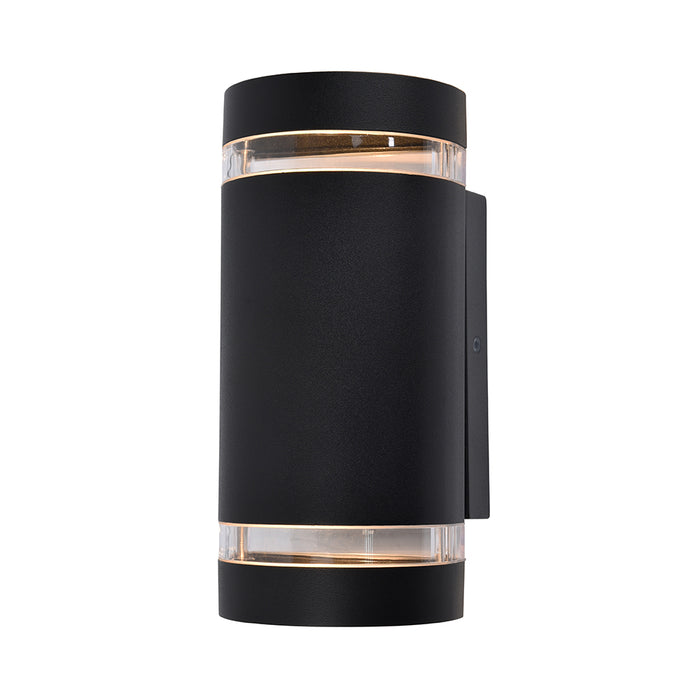 Lutec 5604023012 FOCUS IP44 GU10 Outdoor Up/Down Wall Light with Photocell - Matt Black (Lamp Not Included)