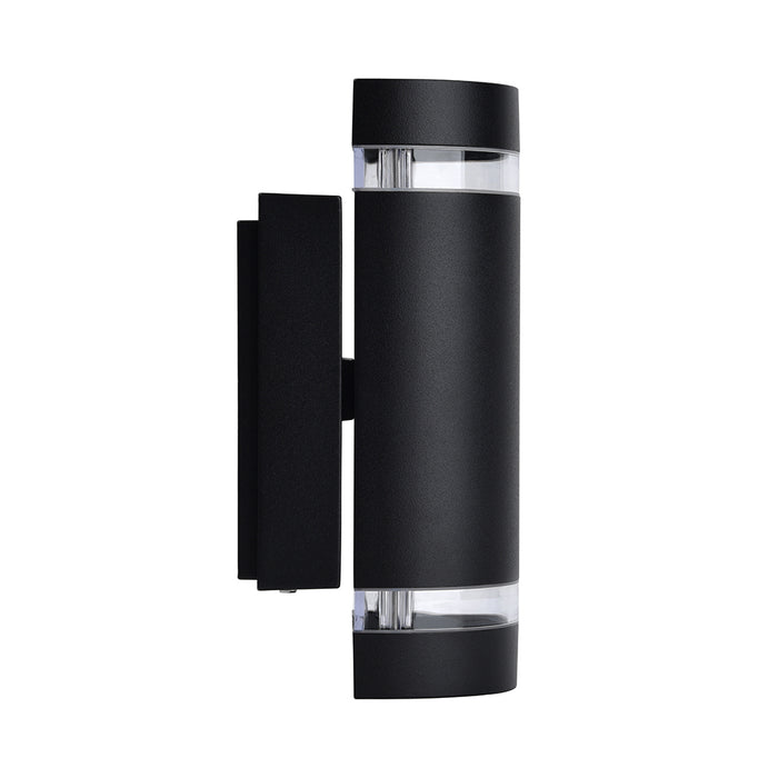 Lutec 5604023012 FOCUS IP44 GU10 Outdoor Up/Down Wall Light with Photocell - Matt Black (Lamp Not Included)