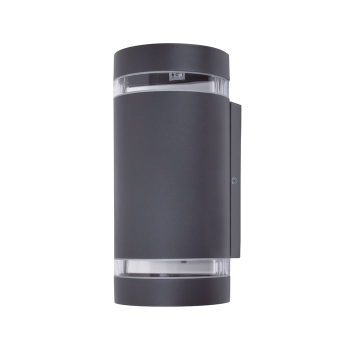 Lutec 5604023118 FOCUS IP44 GU10 Outdoor Up/Down Wall Light with Photocell - Anthracite Grey (Lamp Not Included)