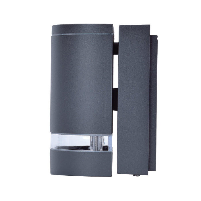 Lutec 5604101118 FOCUS IP44 GU10 Outdoor Down Wall Light - Anthracite Grey (Lamp Not Included)