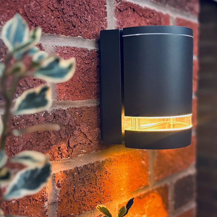 Lutec 5604101118 FOCUS IP44 GU10 Outdoor Down Wall Light - Anthracite Grey (Lamp Not Included)