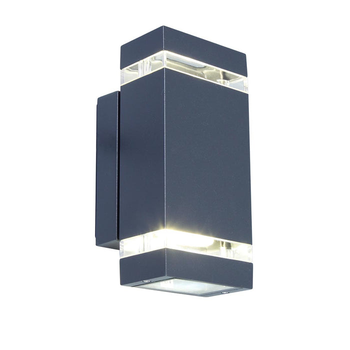 Lutec 5605013118 FOCUS 8.3W IP44 LED Outdoor Up/Down Wall Light 4000K - Dark Grey