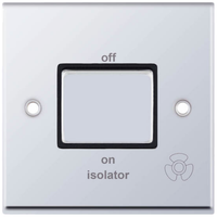 Selectric 7MPRO-508 7M-PRO 10AX 3 Pole Fan Isolator Switch - Polished Chrome, Black Insert