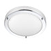 Saxby 59850 Portico chrome IP44 40W Chrome effect plate & frosted glass 40W E27 GLS (Required) - westbasedirect.com