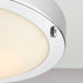Saxby 59850 Portico chrome IP44 40W Chrome effect plate & frosted glass 40W E27 GLS (Required) - westbasedirect.com