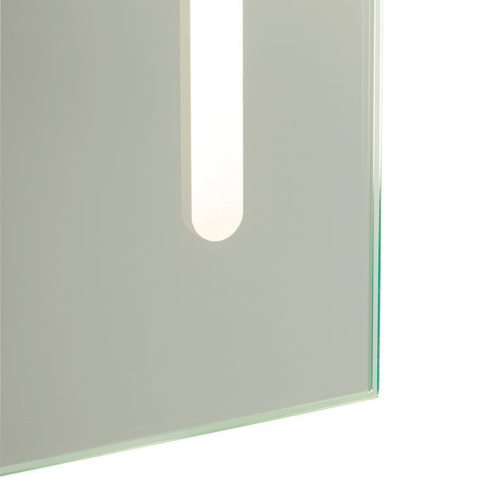 Saxby 60899 Nico shaver mirror IP44 10W Mirrored glass & matt silver effect paint 10W LED module (SMD 2835) Cool White - westbasedirect.com