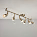 Saxby 61001 Amalfi 6lt bar spotlight antique brass 35W Antique brass plate 6 x 35W GU10 reflector (Required) - westbasedirect.com