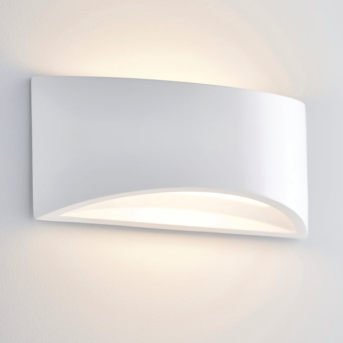 Saxby 61638 Toko 1lt 300mm wall 3W White plaster 3W LED Hi Power Warm White - westbasedirect.com