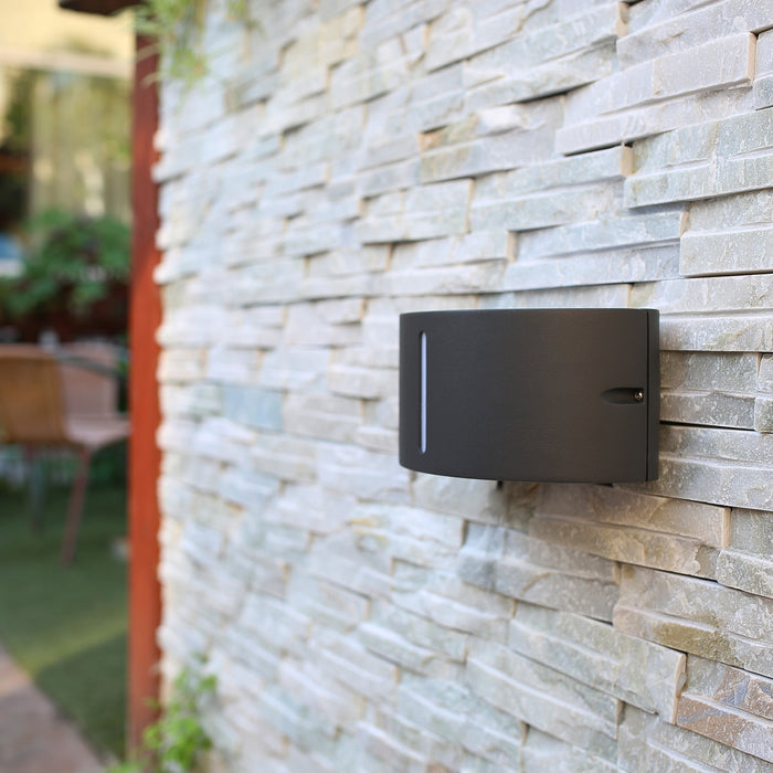 Lutec 6330401118 BONN IP54 E27 Outdoor Wall Light - Dark Grey (Lamp Not Included)