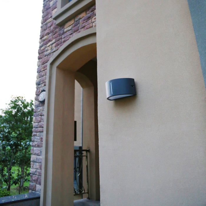 Lutec 6330401118 BONN IP54 E27 Outdoor Wall Light - Dark Grey (Lamp Not Included)