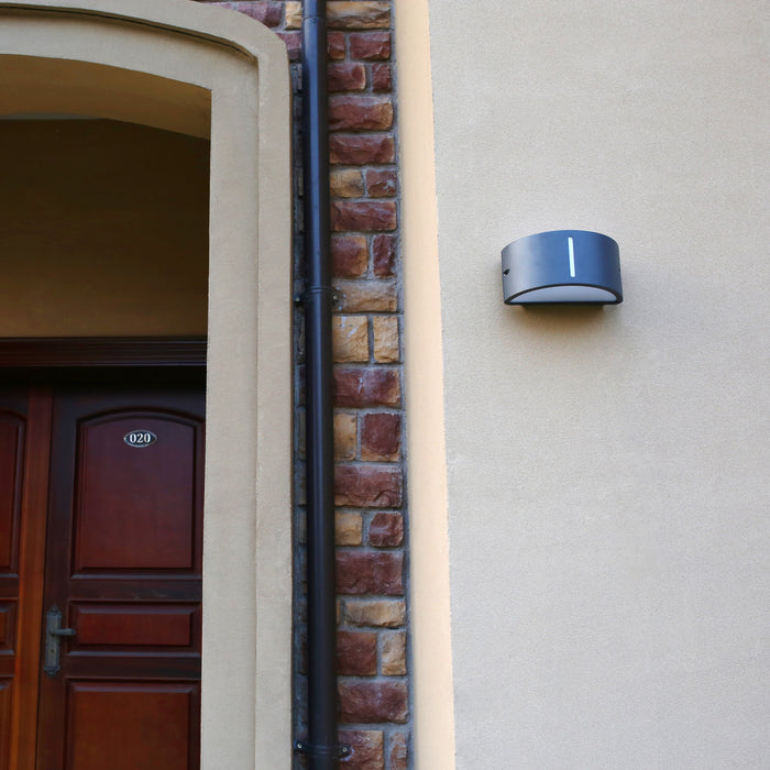 Lutec 6330401118 BONN IP54 E27 Outdoor Wall Light - Dark Grey (Lamp Not Included)