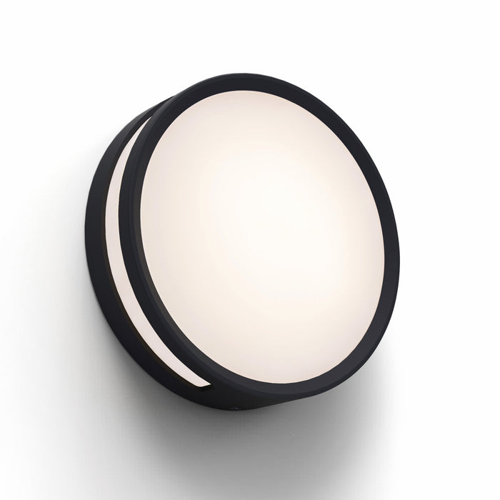 Lutec 6382201012 ROLA 11.6W IP54 LED Wall or Ceiling Light 3000K - Matt Black