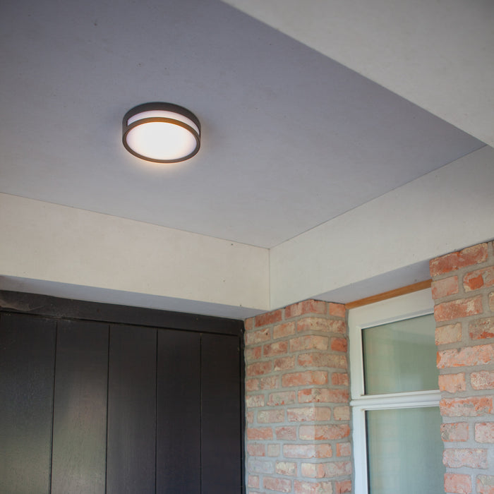 Lutec 6382201012 ROLA 11.6W IP54 LED Wall or Ceiling Light 3000K - Matt Black