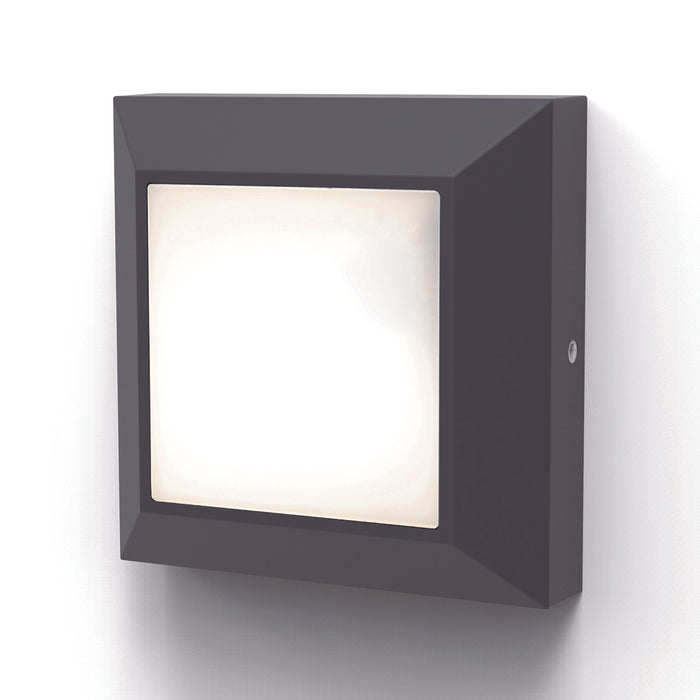 Lutec 6402101118 HELENA 4.5W IP54 LED Surface Mounted Square Brick Light 4000K - Dark Grey