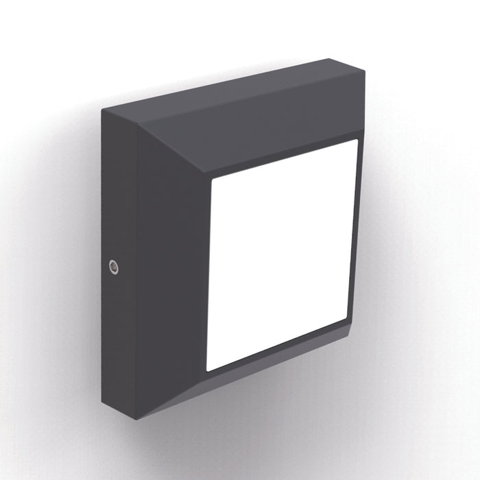 Lutec 6402101118 HELENA 4.5W IP54 LED Surface Mounted Square Brick Light 4000K - Dark Grey
