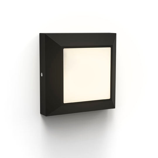 Lutec 6402105012 HELENA 4.1W IP54 LED Surface Mounted Square Brick Light 3000K - Matt Black