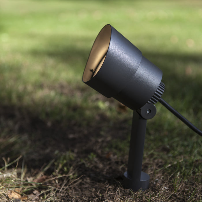 Lutec 6609201118 EXPLORER 3.5W IP54 LED Outdoor Spike Light 3000K - Dark Grey
