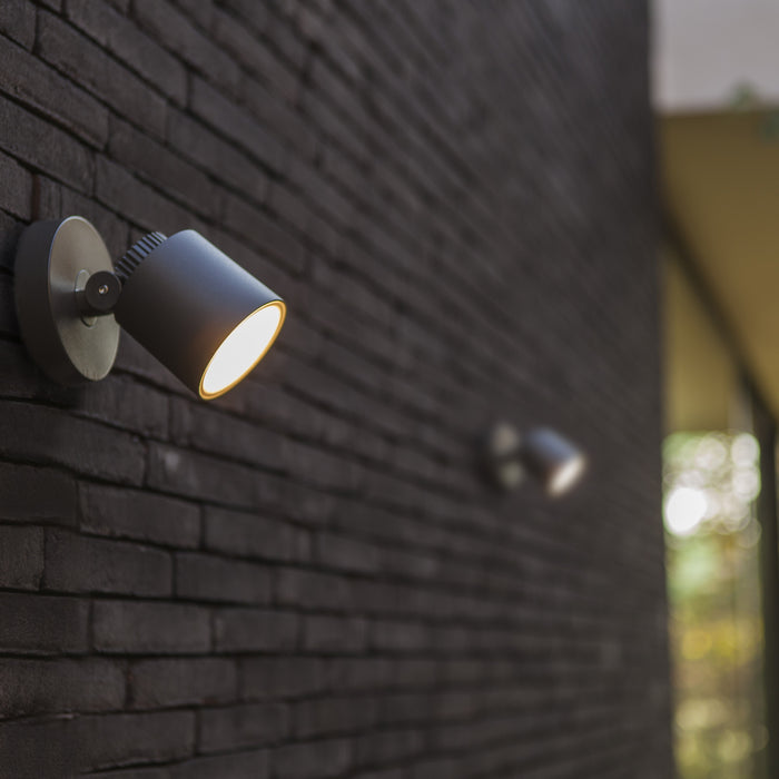 Lutec 6609202118 EXPLORER 3.5W IP54 LED Outdoor Wall Light 3000K - Dark Grey