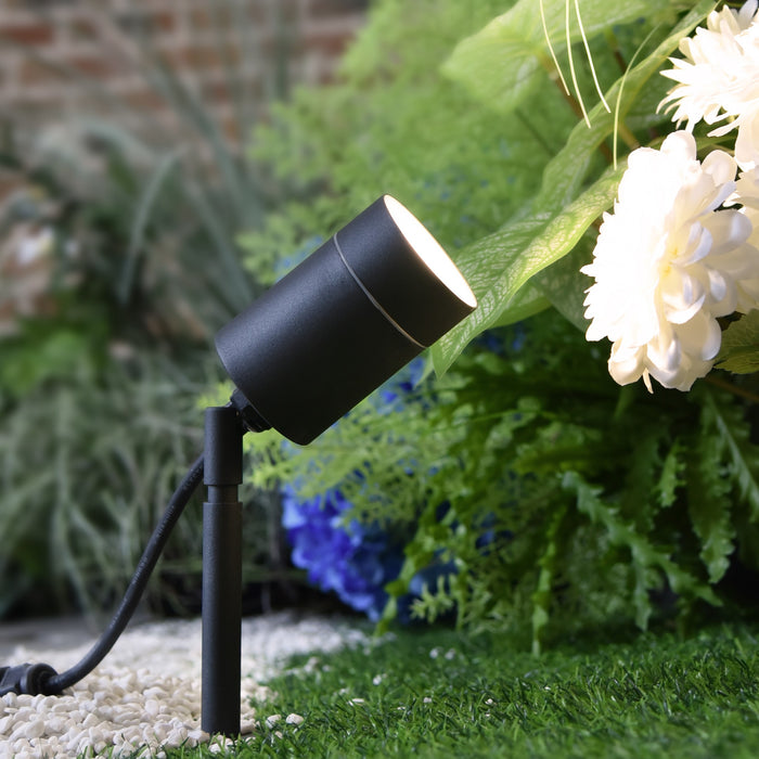 Lutec 6611107424 RADO IP44 GU10 Outdoor Ground Spike Light - Graphite (Lamp Not Included)