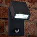 Saxby 67686 Morti PIR IP44 11W Textured dark matt anthracite paint & clear glass 11W LED module (SMD 3030) Cool White - westbasedirect.com