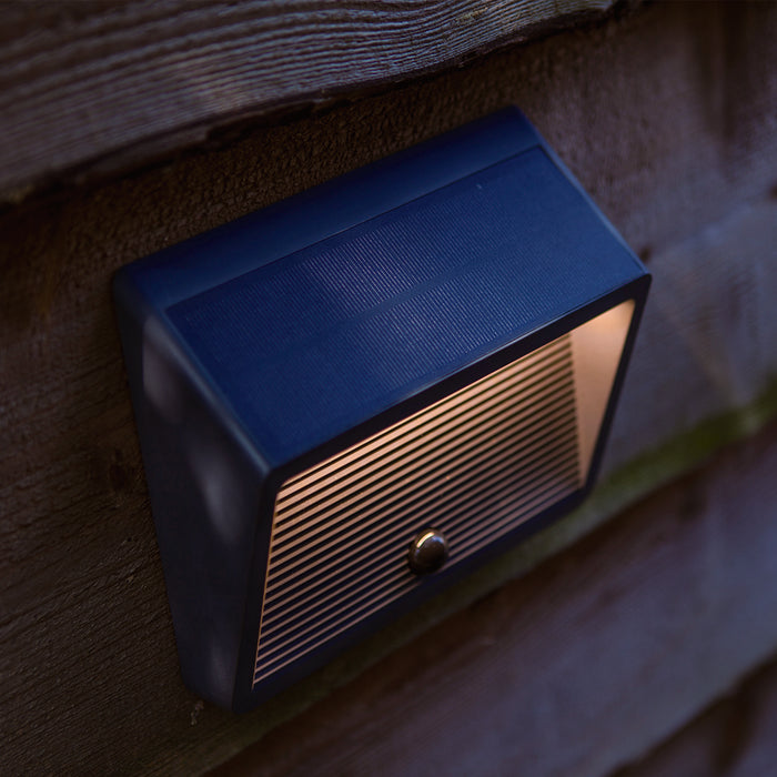 Lutec 6912301335 LINKO 11.5W IP44 LED Solar Outdoor Wall Light with PIR 3000K - Dark Grey
