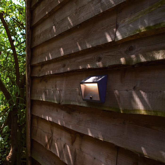 Lutec 6912301335 LINKO 11.5W IP44 LED Solar Outdoor Wall Light with PIR 3000K - Dark Grey