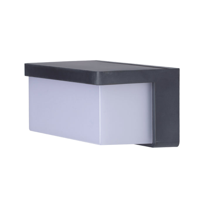 Lutec 6912401345 ZELNA 9W IP44 LED Solar Hybrid Outdoor Wall Light 3000K - Dark Grey