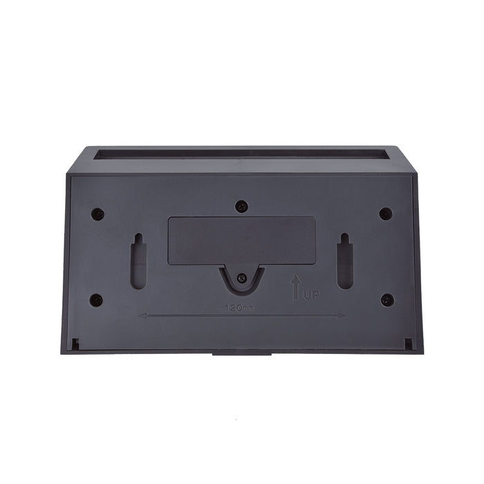 Lutec 6915501335 BARLO 8.2W IP54 LED Solar Outdoor Wall Light with PIR 4000K - Dark Grey