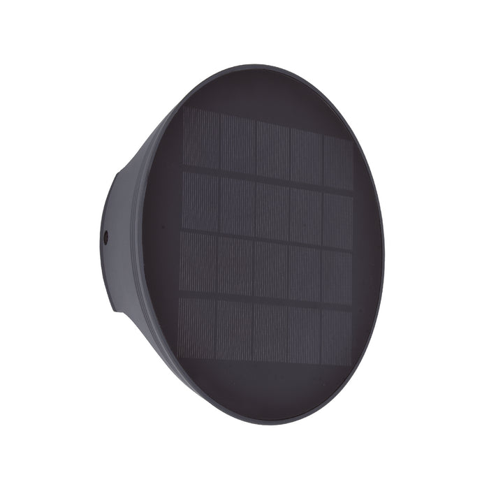 Lutec 6915601335 BELKA 9W IP54 LED Solar Hybrid Outdoor Wall Light 3000K - Dark Grey