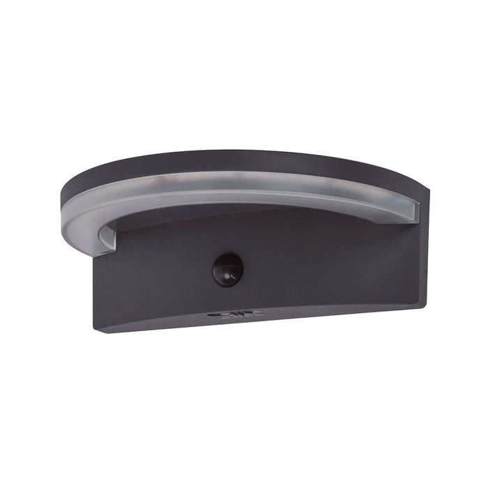 Lutec 6915701335 VYZOR 7W IP44 LED Solar Outdoor Wall Light with PIR 4000K - Dark Grey