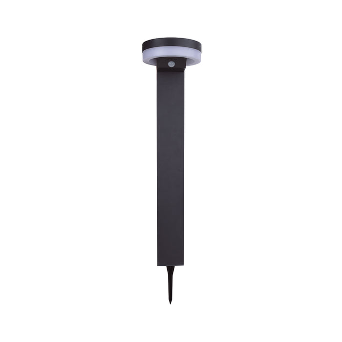 Lutec 6915802118 RUNDA 12W IP54 LED Solar Outdoor Bollard Light with PIR 4000K - Dark Grey
