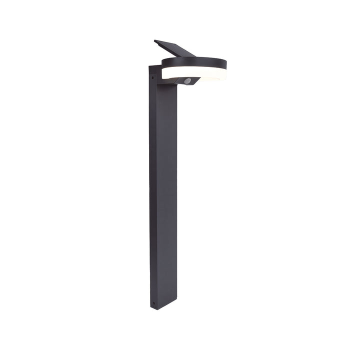 Lutec 6915802118 RUNDA 12W IP54 LED Solar Outdoor Bollard Light with PIR 4000K - Dark Grey