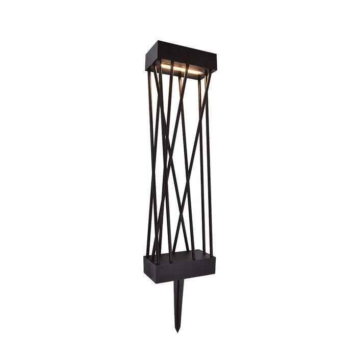 Lutec 6915901012 SPIDO 10.5W IP54 LED Solar Outdoor Bollard Light 3000K - Matt Black