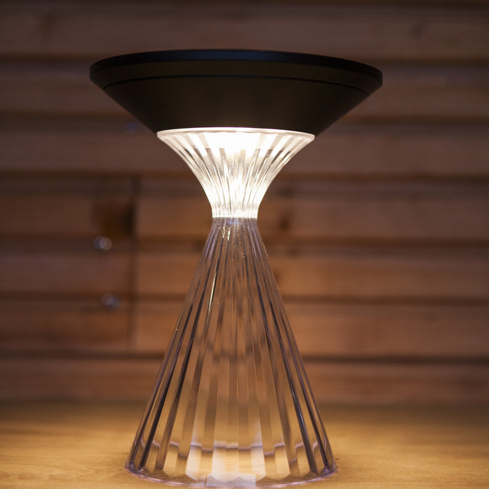 Lutec 6916301330 MIYI 3.8W IP54 LED Solar Outdoor Portable Table Lamp 3000K - Matt Black