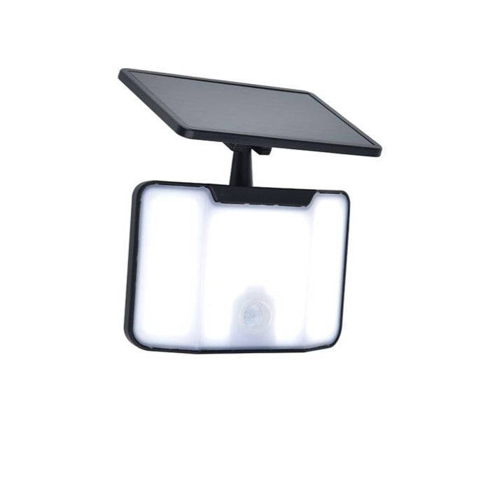 Lutec 6922201330 KOMBO 6W IP44 LED Solar Outdoor Wall Light with PIR 5000K - Black