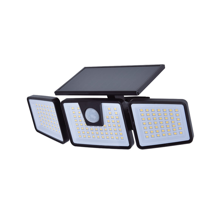 Lutec 6922401330 BRITI 6W IP44 LED Solar Outdoor Floodlight with PIR 5000K - Black
