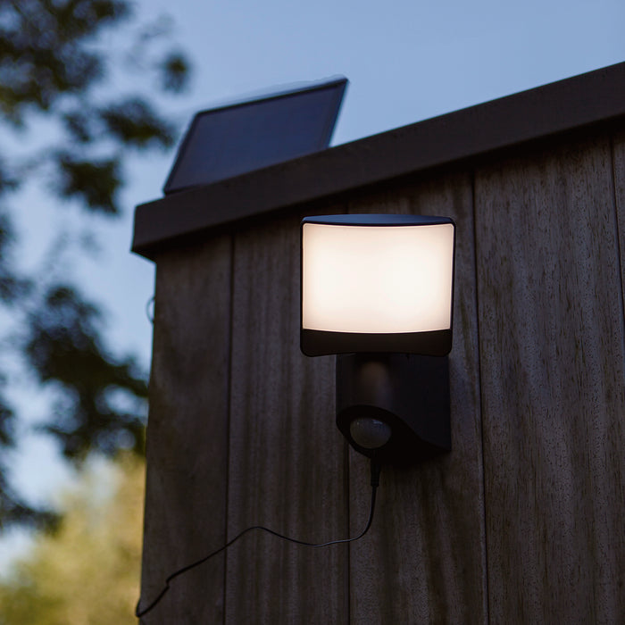 Lutec 6925604345 SUNSHINE 11W IP54 LED Solar Floodlight with PIR 5000K - Dark Grey