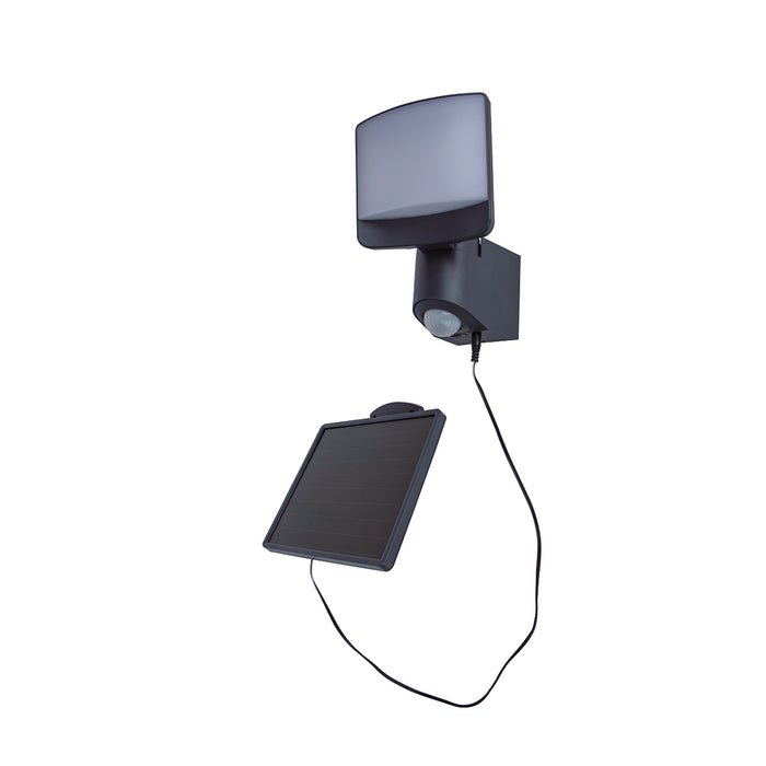 Lutec 6925701345 SUNSHINE 7W IP54 LED Solar Floodlight with PIR 5000K - Dark Grey