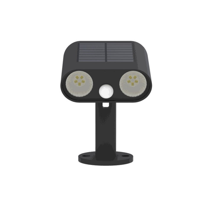 Lutec 6938401330 BINGO 8.2W IP54 LED Solar Outdoor Wall or Spike Light 5000K - Matt Black
