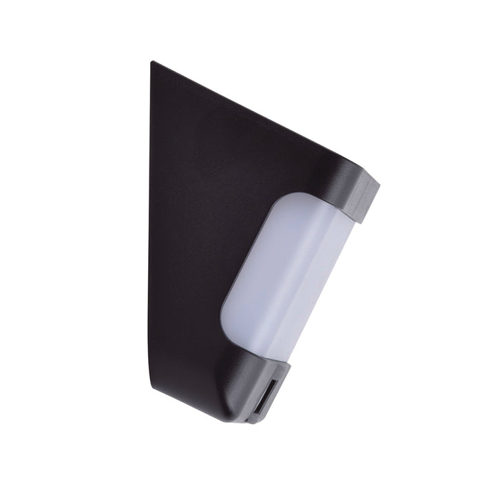 Lutec 6939101330 TRY 8W IP54 LED Solar Outdoor Wall Light with PIR 5000K - Matt Black