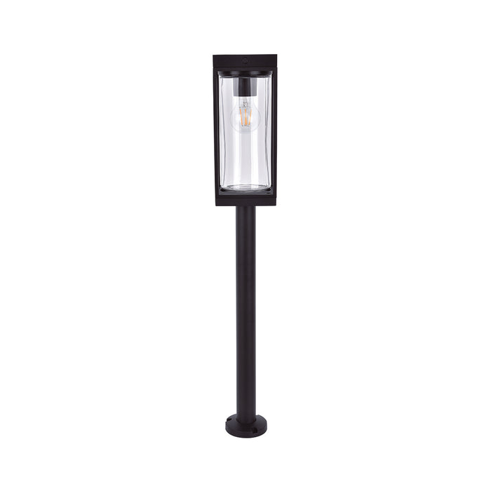 Lutec 6988802012 FLAIR 2W IP44 E27 LED Solar Outdoor Bollard Light 2700K - Matt Black