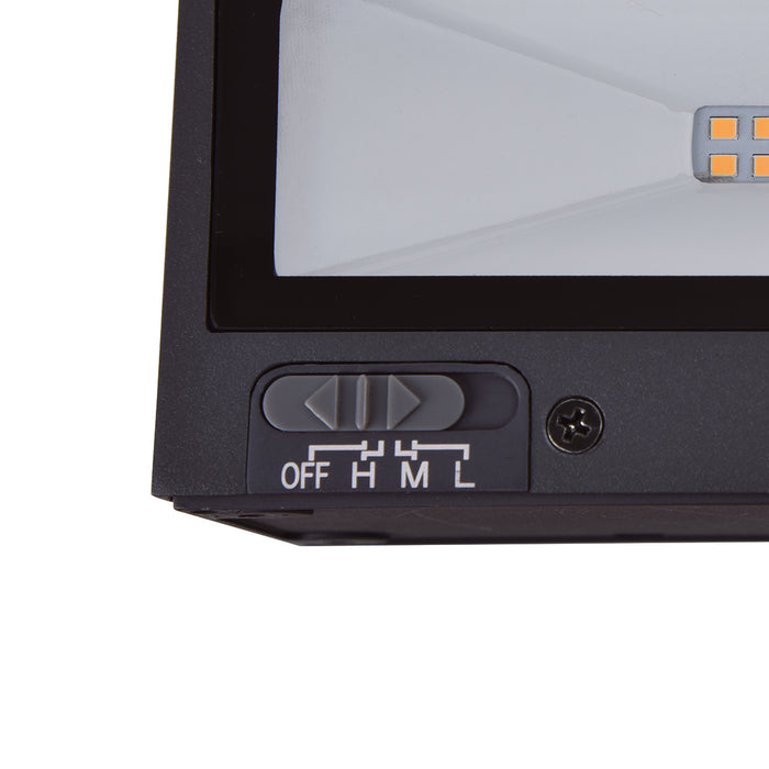 Lutec 6989101118 INKA 9W IP44 LED Solar Hybrid Outdoor Wall Light 3000K - Dark Grey