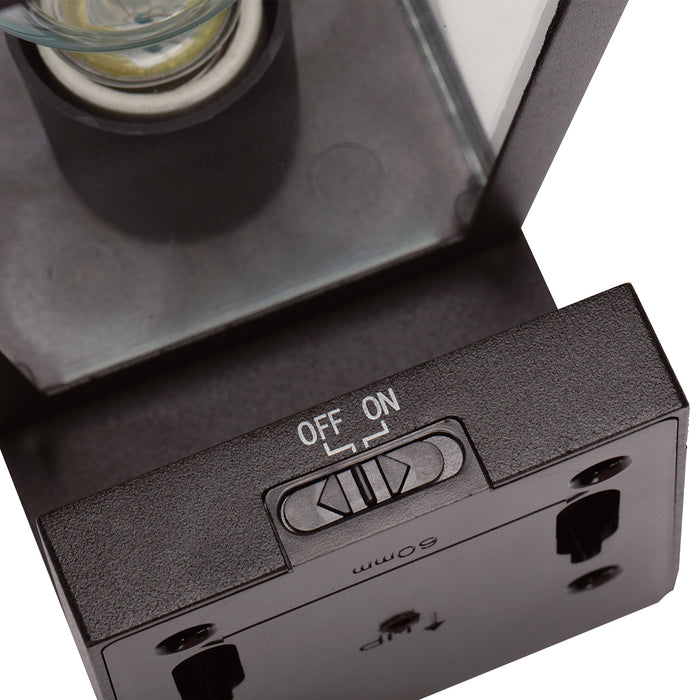 Lutec 6990901012 FIA 2W IP44 E27 LED Solar Outdoor Wall Light 2700K - Matt Black