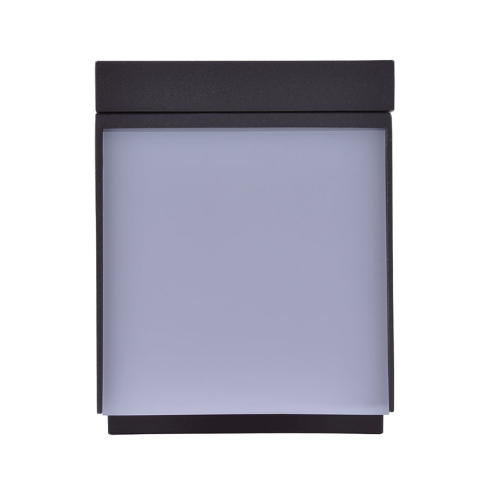 Lutec 6993801118 PRIMA 9.5W IP44 LED Solar Hybrid Outdoor Wall Light with PIR 3000K - Dark Grey