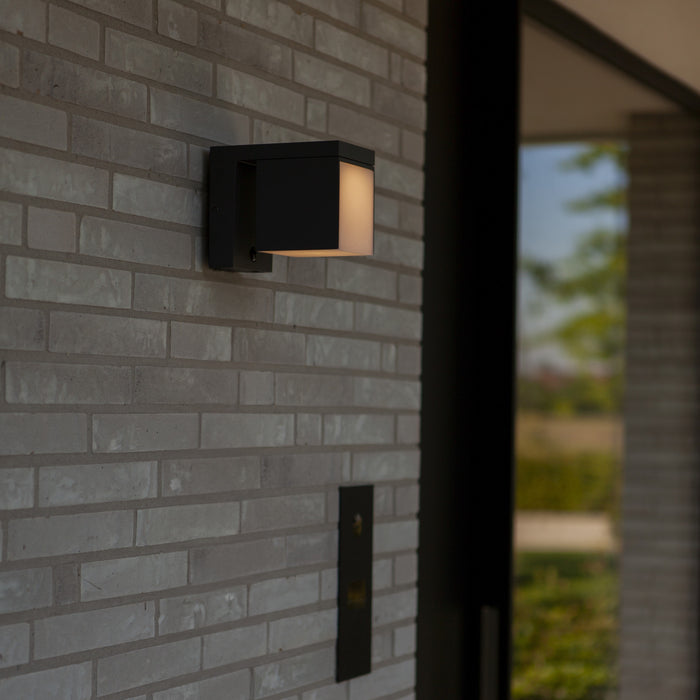 Lutec 6993801118 PRIMA 9.5W IP44 LED Solar Hybrid Outdoor Wall Light with PIR 3000K - Dark Grey
