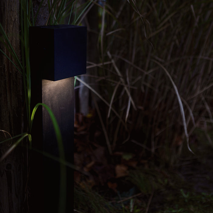 Lutec 7104002012 GEMINI XF 7.4W IP54 LED Outdoor Bollard Light 3000K - Matt Black