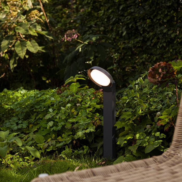 Lutec 7105701118 POLO 15W IP54 LED Outdoor Bollard Light 3000K - Dark Grey