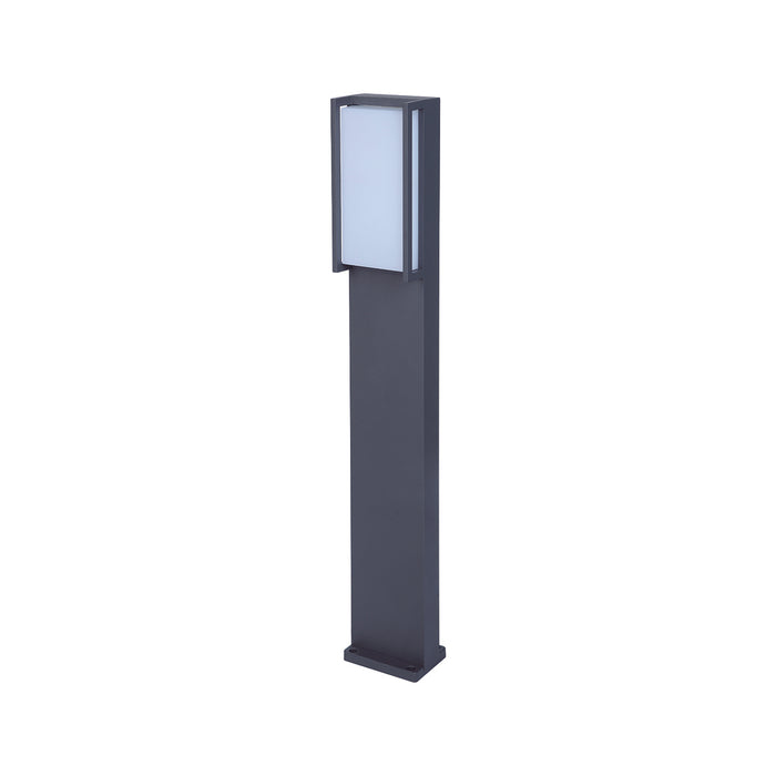 Lutec 7193001118 QUBO 15W IP54 LED Outdoor Bollard Light 3000K - Dark Grey